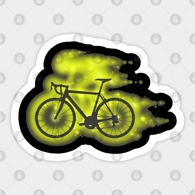 The Spirit of Cycling (yellow) Sticker by Reading With Kids